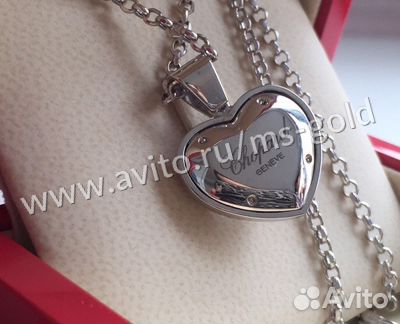 Золотое колье сердце,chopard