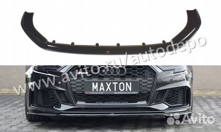 Накладка на бампер Audi RS3 Sportback (17+) MD V2