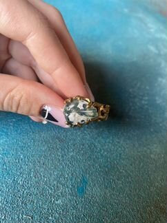 Серебряное кольцо с позолотой