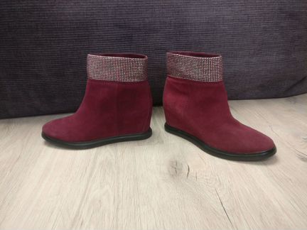 Сапоги, натуральная замша, 37 размер. Новые