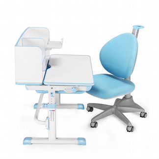 Растущая Парта S80 роз+Секретер+Стул+Лампа/Тайвань