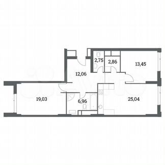 2-к квартира, 82.2 м², 20/41 эт.