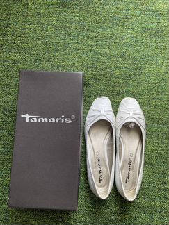 Tamaris балетки кожаные