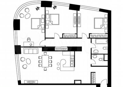 3-к квартира, 144 м², 43/56 эт.