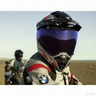 Визор зеркальный синий для мотошлема BMW GS Carbon