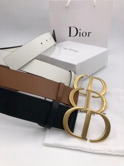 Ремень Christian Dior с пряжкой CD