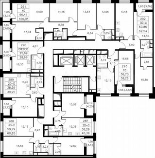 4-к квартира, 100.1 м², 13/22 эт.