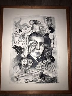 Картина Мастер и Маргарита,роман в романе,акварель