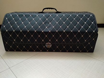 Кофр из экокожи в багажник черный с замком Big