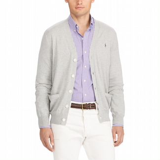 Хлопковый кардиган на пуговицах с V-образным вырез