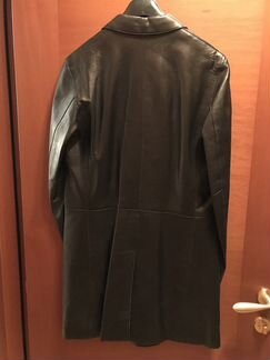 Классический женский кожаный плащ Италия