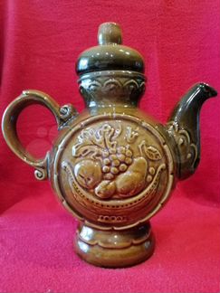 Заварочный чайник, советская обливная, керамика