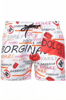 Брендовые шорты - White / Red