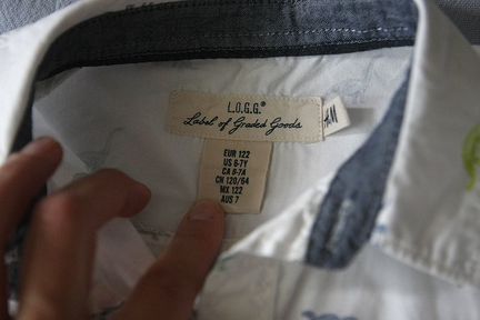 Рубашка для мальчика H&M, размер 122