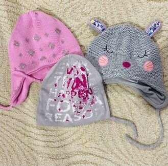 Шапки зимняя (Розовая), зимняя (Мышка), демисезонн