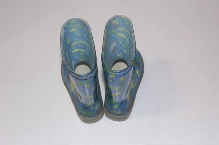 Сапоги резиновые 27 р голубые со звездами