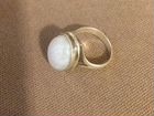 Серебряное кольцо с натуральным лунным камнем