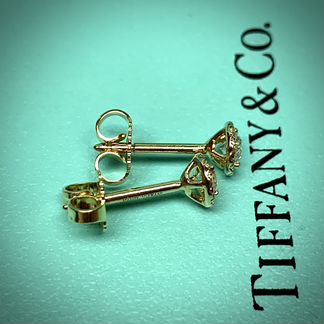 Пусеты tiffany soleste в желтом золоте