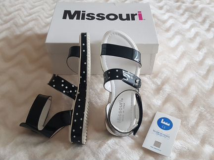 Черные Босоножки от Missouri кожа 34 EUR