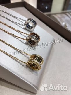 Золотой кулон с бриллиантами Булгари bvlgari