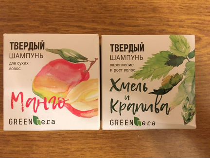 Твердый шампунь Green era в ассортименте