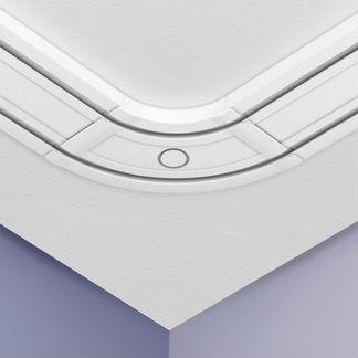 Карниз SlimFlex для эркера, Пластиковый потолочный