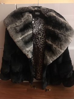 Шуба голубая норка