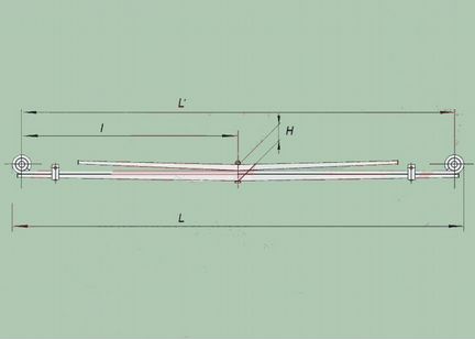 Рессора Газель-3302 бизнес 2-х листовая+ подрессор