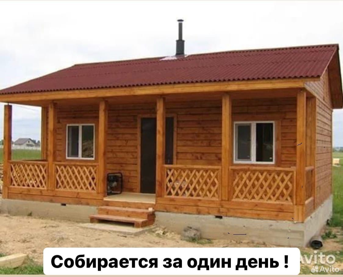 Баня 6 на 4 с террасой