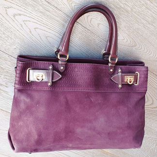Сумка Ferragamo из нат замши бордо