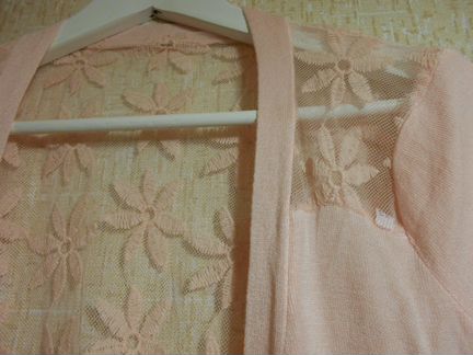 Красивый нежный кружевной кардиган жакет кофточка