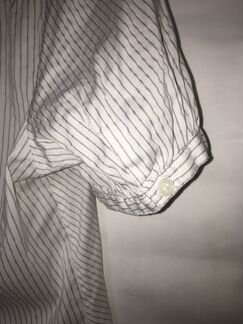 Белая рубашка HM в полоску