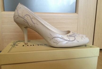 Туфли свадебные кожаные