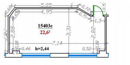 Офис 22.6 м² от собственника. вао
