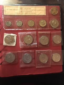 Набор юбилейных монет СССР ац (unc, bu) в запайках