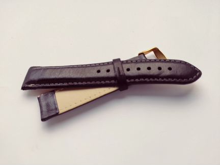 Чёрный кожаный ремешок для часов L18