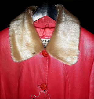 Пальто кожаное, 44-46 р-р