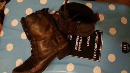 Сапожки- ботинки из Португалии кожа