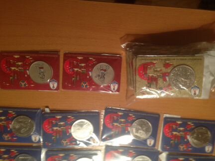 Полный набор памятных медалей чм fifa 2018