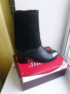 Сапоги кожаные