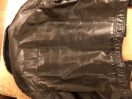 Куртка кожаная мужская зимняя