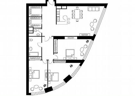 3-к квартира, 165.6 м², 26/56 эт.