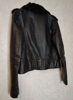 Кожаная Куртка с Мехом Кролика