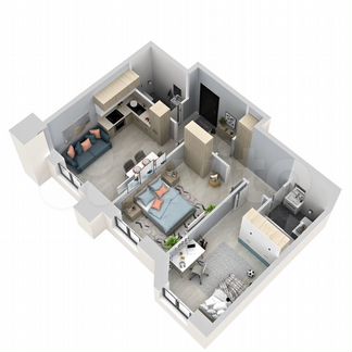 3-к квартира, 61.6 м², 18/21 эт.