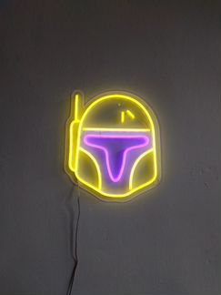 Неон Star Wars Шлем Боба Фетт