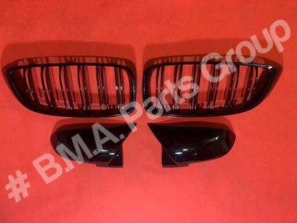 Решетки радиатора M6 Look+зеркала глянец Бмв F06