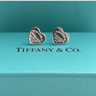 Серьги сердечки Tiffany новые