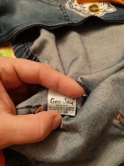 Детская джинсовая ветровка, размер 98 (маломерит)