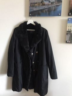 Укорочённое пальто на меху кролика Armani 44p