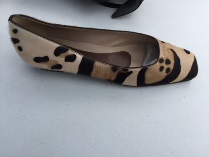 Балетки Pollini из меха пони